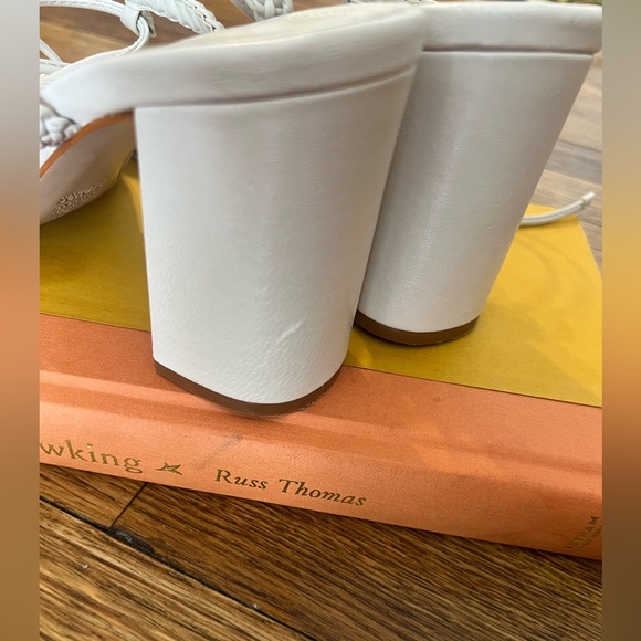 SCHUTZ White Braided Lace-Up Heels - Picture 5 of 15